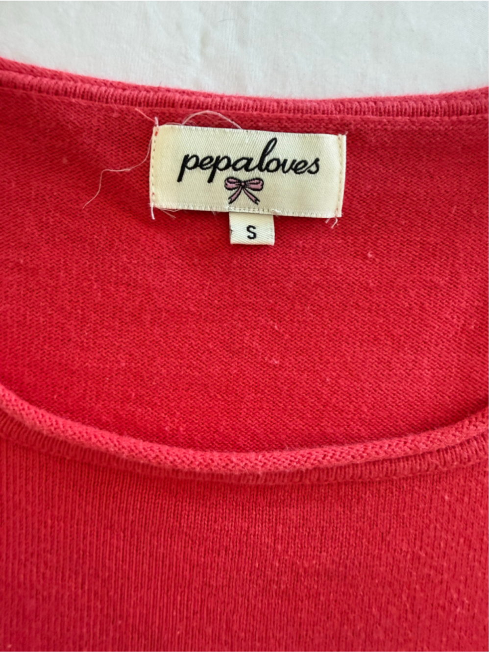 Women's Pepaloves Cat Face Sweater Size S Red Black - Picture 4 of 9